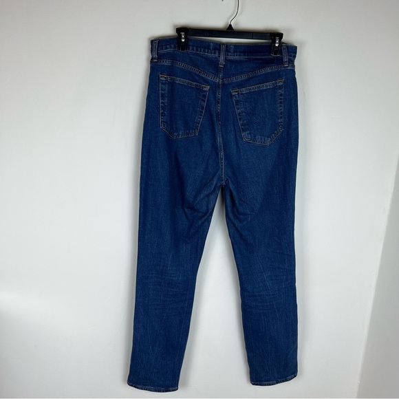 Abercrombie & Fitch 90s Slim Straight Jeans Dark Wash Curve Love Size 32/14 Long - Picture 6 of 7